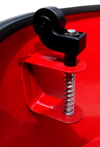 UDOBÄR Robuster Rolltritt für starke Beanspruchung, Metall, RAL3020 Verkehrsrot