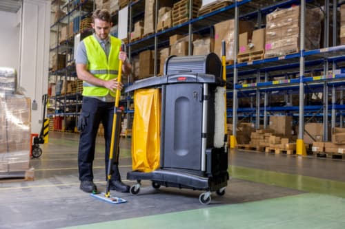 Rubbermaid Abschließbarer Reinigungswagen Hygen mit Müllsack