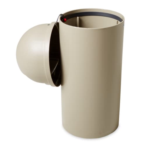 Rubbermaid Feuerhemmender Abfallbehälter Marshal® Classic, 57 l, beige, Deckel beige