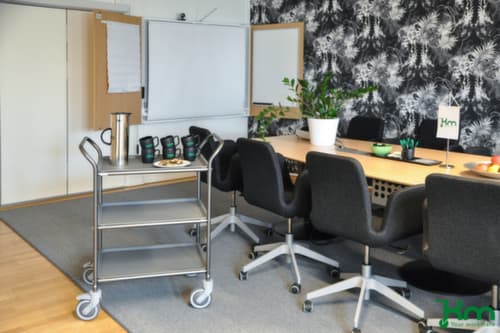 Kongamek Servierwagen mit losen Tabletts, Traglast 150 kg, 3 Etagen