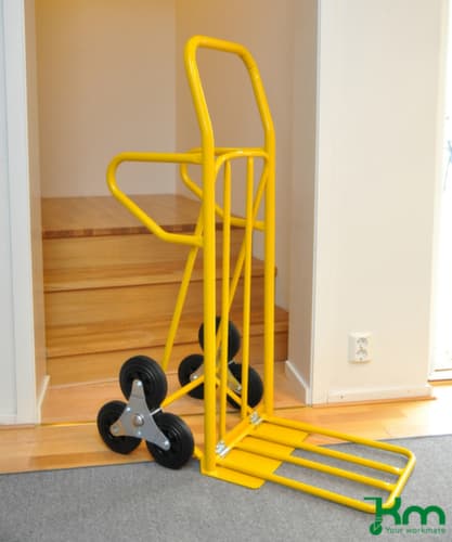 Kongamek 3-Stern-Treppenkarre, Traglast 200 kg, Schaufelbreite 350 mm, Vollgummi-Bereifung