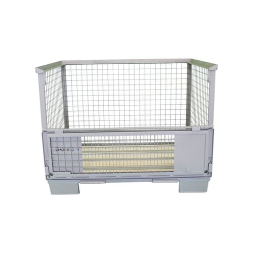 Gitterbox-Palette mit Klappe, Länge x Breite 1200 mm x 800 mm