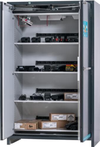 Asecos Lithium-Ionen Lagerschrank ION-LINE Typ 90, Höhe x Breite x Tiefe 1953 x 1193 x 650 mm