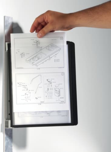 Durable Sichttafelsystem, mit 5 Sichttafeln in DIN A4