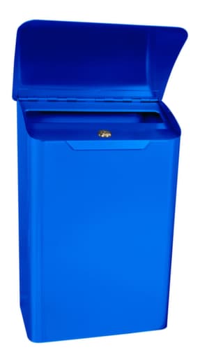 Wandbriefkasten Lugon mit verdecktem Schloss, blau