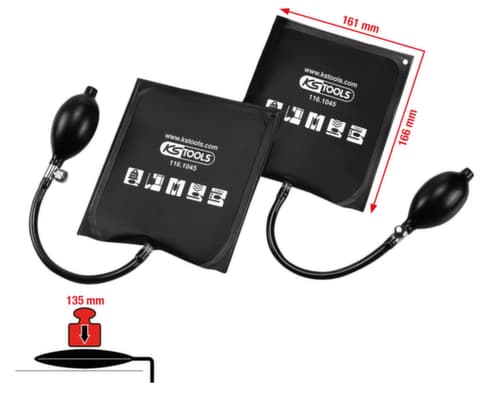 KS Tools Druckkissen-Satz mit Handpumpe