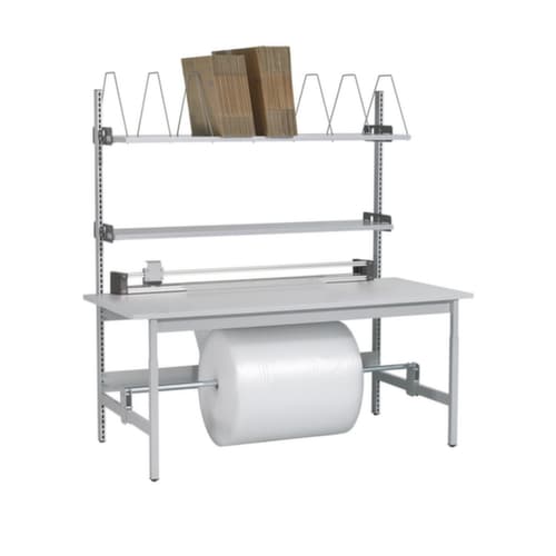ERGO-line Komplett-Packtisch Budget mit Böden und Steckbügeln, Breite x Tiefe 1600 x 900 mm