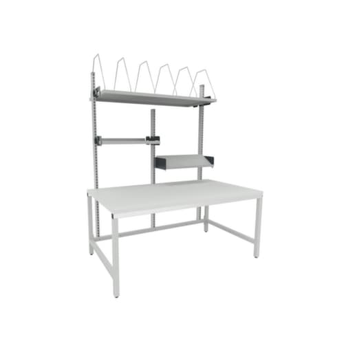 ERGO-line Komplett-Packtisch BASIC 5 mit Böden und Steckbügeln, Breite x Tiefe 1600 x 750 mm