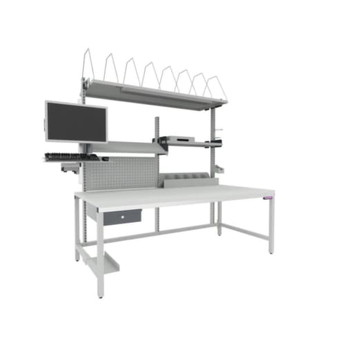 ERGO-line Höhenverstellbarer Arbeitstisch BASIC 7, Breite x Tiefe 2000 x 750 mm