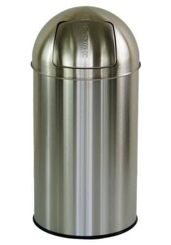 UDOBÄR Edelstahl-Abfallbehälter, 50 l, silber