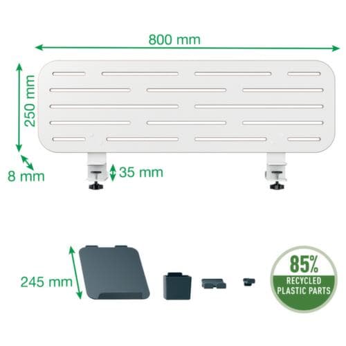 Leitz Lochplatte Ergo für Schreibtisch, Höhe 270 mm
