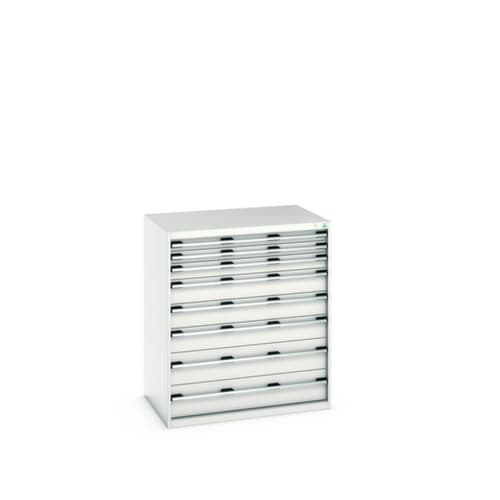 bott Schubladenschrank cubio Grundfläche 1050x750 mm, 8 Schublade(n), RAL7035 Lichtgrau/RAL7035 Lichtgrau
