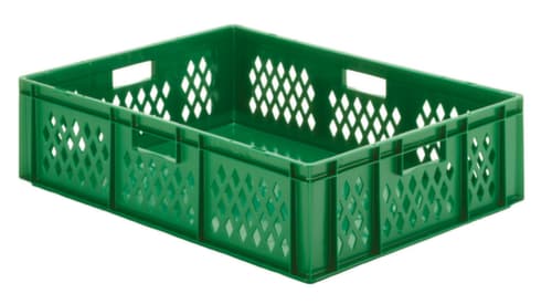 Lakape Euronorm-Stapelbehälter Favorit Wände durchbrochen, grün, Inhalt 78 l