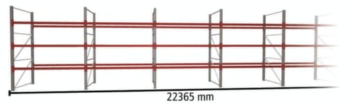 META Palettenregal MULTIPAL für 96 Paletten, 22365 mm breit, 4 Lagerebenen