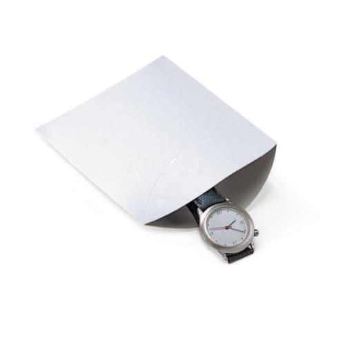 Lackpapier-Kissenverpackung weiß 80 x 35 x 95 mm
