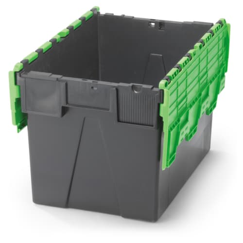 Mehrweg-Box mit grünem Deckel 600 x 400 x 400 mm