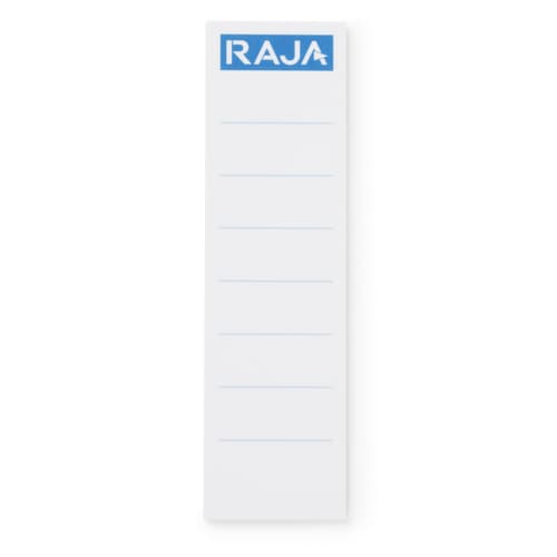 Rückenschilder für Ordner RAJA mit Rückenbreite 8cm