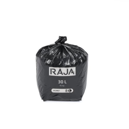 Reißfester Müllsack mit Verschlussband, 30 l, schwarz