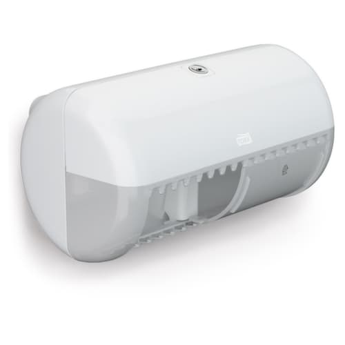 Toilettenpapierspender für 2 Rollen, ABS, weiß