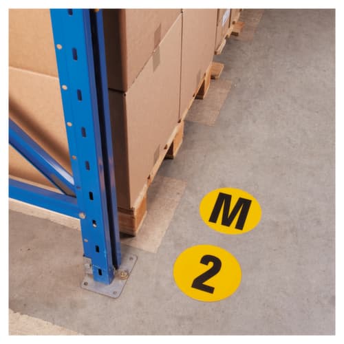Zahlen zur Bodenmarkierung "6"
