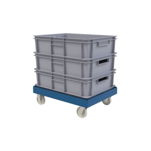 Transportroller FAVORIT XL mit Kunststoffladefläche, Traglast 300 kg, Polyamid-Bereifung