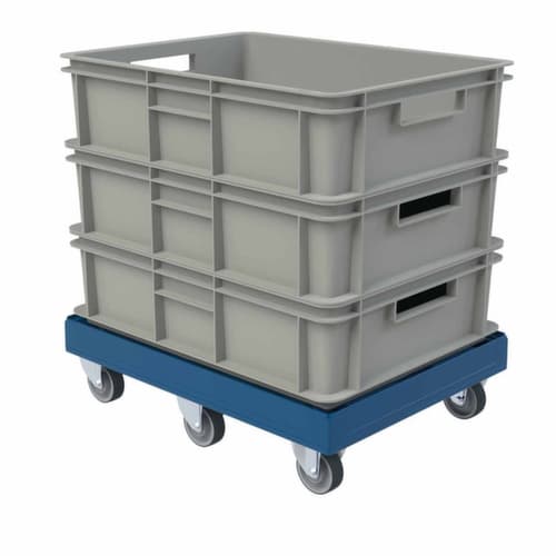 Transportroller FAVORIT XL mit Kunststoffladefläche, Traglast 500 kg, TPE-Bereifung