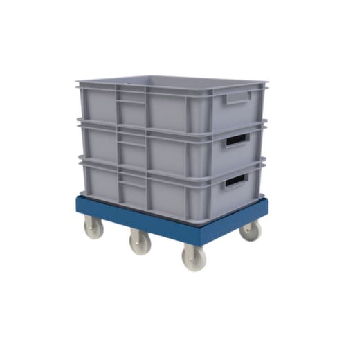 Transportroller FAVORIT XL mit Kunststoffladefläche, Traglast 500 kg, Polyamid-Bereifung
