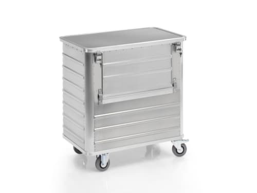 Gmöhling Alu-Kastenwagen mit klappbarer Wand, Inhalt 355 l