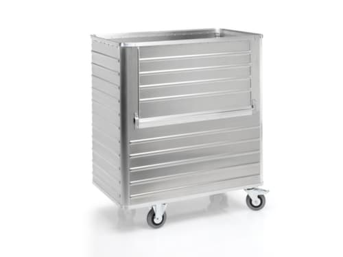 Gmöhling Alu-Kastenwagen mit klappbarer Wand, Inhalt 1050 l
