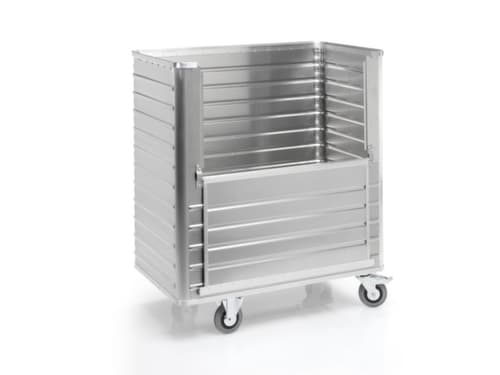 Gmöhling Alu-Kastenwagen mit klappbarer Wand, Inhalt 1050 l