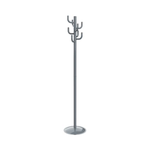 MAUL Garderobenständer MAULpolaris Lite, mit 8 Haken, RAL7001 Silbergrau