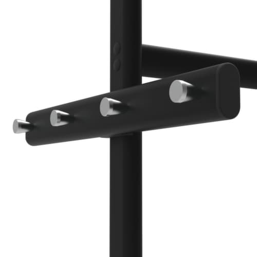 MAUL Garderobenständer MAULsalsa, mit 10/2 Haken, RAL9004 Signalschwarz