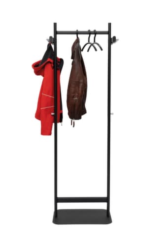MAUL Garderobenständer MAULsalsa, mit 10/2 Haken, RAL9004 Signalschwarz