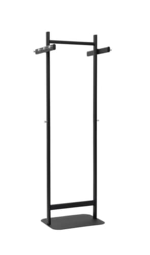 MAUL Garderobenständer MAULsalsa, mit 10/2 Haken, RAL9004 Signalschwarz