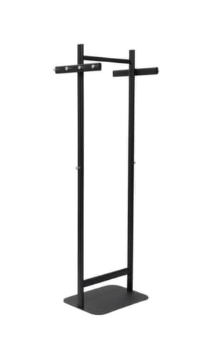 MAUL Garderobenständer MAULsalsa, mit 10/2 Haken, RAL9004 Signalschwarz