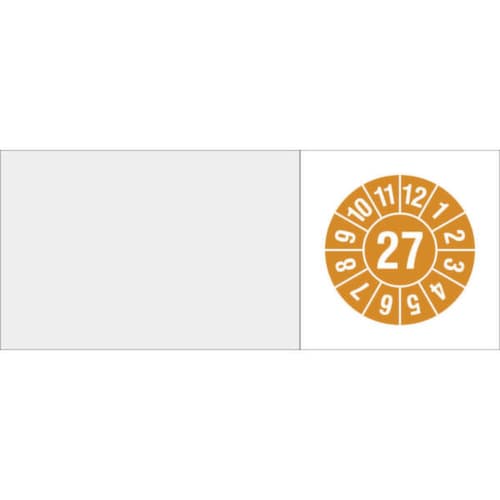 Prüfplakette mit Jahresfarbe