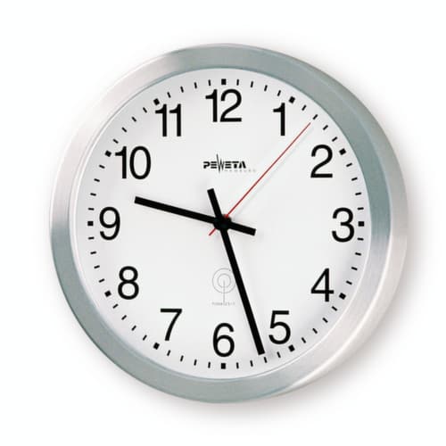 PEWETA Funk-Wanduhr mit arabischen Ziffern inkl. Batterien, mit arabischen Zahlen, Ø 300 mm