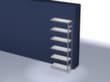 hofe System-Steckregal Anbaufeld, Höhe x Breite x Tiefe 2500 x 1010 x 435 mm, 6 Böden
