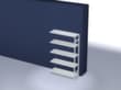 hofe System-Steckregal Anbaufeld, Höhe x Breite x Tiefe 2000 x 1310 x 435 mm, 5 Böden