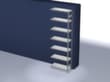 hofe System-Steckregal in Standard Bauart, Höhe x Breite x Tiefe 3000 x 1010 x 435 mm, 7 Böden