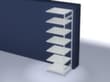 hofe System-Steckregal in mittelschwerer Bauart, Höhe x Breite x Tiefe 3000 x 1010 x 835 mm, 7 Böden