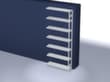 hofe System-Steckregal in Standard Bauart, Höhe x Breite x Tiefe 3000 x 1310 x 335 mm, 7 Böden