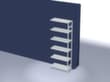 hofe Traversenregal in schwerer Bauart, Höhe x Breite x Tiefe 2500 x 1010 x 435 mm, 6 Böden