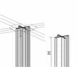 Gera Winkelverbindung Pro BasicLine für Trennwand, Höhe 1200 mm