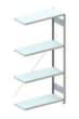 META Lager-Steckregal Anbaufeld, Höhe x Breite x Tiefe 2000 x 1006 x 436 mm, 4 Böden