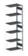 META System-Steckregal CLIP Anbaufeld, Höhe x Breite x Tiefe 2500 x 756 x 536 mm, 6 Böden