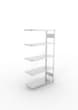 META System-Steckregal CLIP Anbaufeld, Höhe x Breite x Tiefe 2000 x 1006 x 436 mm, 5 Böden