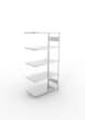 META System-Steckregal CLIP Anbaufeld, Höhe x Breite x Tiefe 2000 x 1006 x 536 mm, 5 Böden