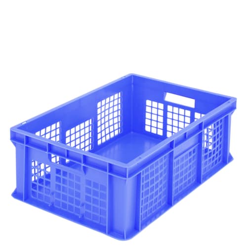 BITO Euronorm-Stapelbehälter Wände durchbrochen, blau, Inhalt 42 l