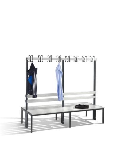 C+P Umkleidebank mit Haken und PVC-Leisten